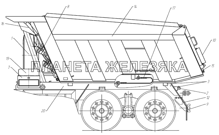 65115-8600001-80 Самосвальная установка КамАЗ-65115 (2009)